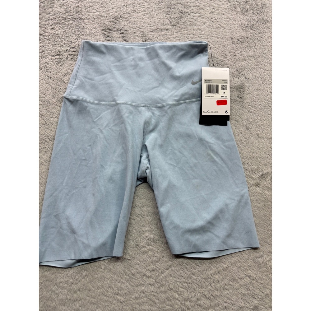 Nike Zenvy High Rise 8" Biker Shorts Light Blue DQ6003-441 Size XS see Desc.